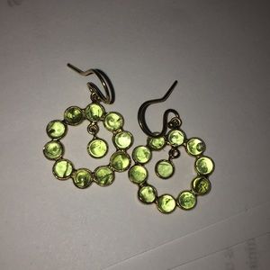 COPY - COPY - COPY - Genuine Green Peridot Circle Drop Earrings